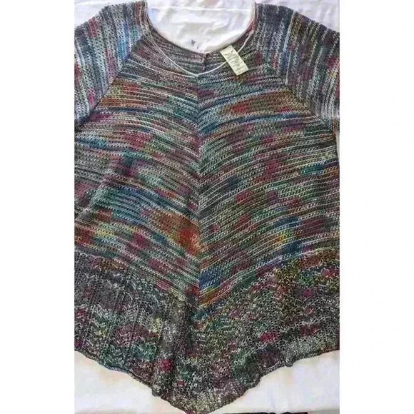 Faded Glory Women's Elbow Sleeve Double V Sweater Size XXL (20) Navy Combo NWOT - Picture 4 of 8